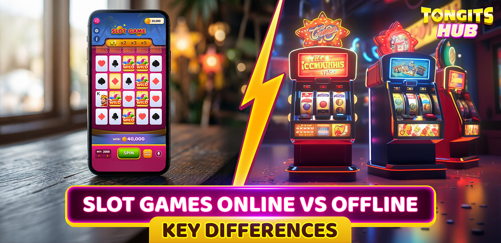 Cover Image for Slot Games Online Vs Offline Casinos: Key Differences, Rtp & Bonuses