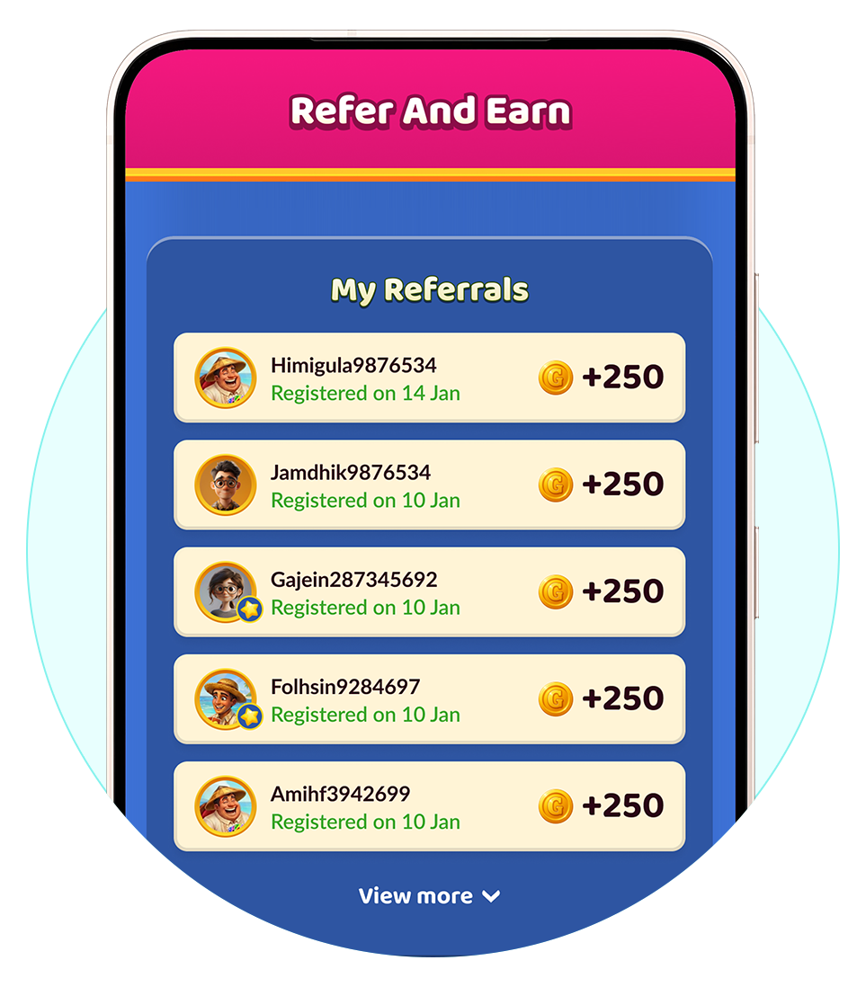 Track your invites - My Referrals screen